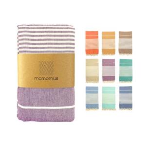 MOMOMUS Fouta Playa XXL, con Flecos y 100% Algodón – Ideal…