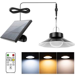 AGOTD Lámpara solar colgante, Luz solar exterior con mando…