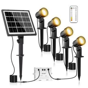 MEIKEE Luces Solares Led Exterior Jardin 4 en 1 Focos Led E…
