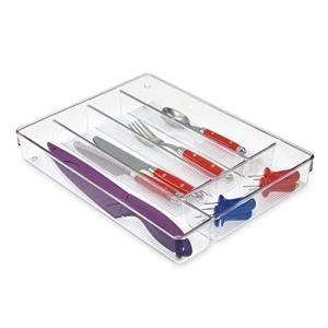 iDesign Linus Caja para cubiertos, cubertero para cajones f…