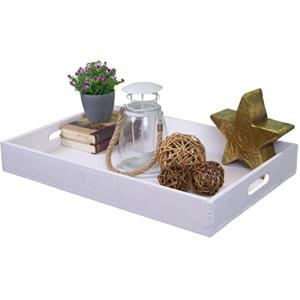 Bandeja de madera para servir, 60 x 40 x 8 cm, bandeja de d…