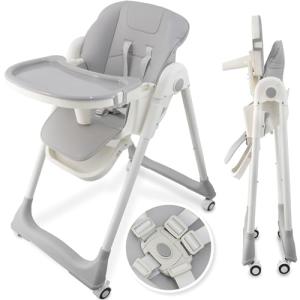 ALMAR Baby Trona de bebe plegable, elevable, evolutiva y re…