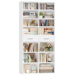 HOCSOK Estantería de 185,5 cm de alto con 2 cajones, estant…