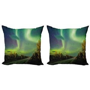 ABAKUHAUS Surrealista Set de 2 Fundas para Cojín, Rayos de…