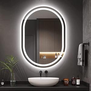 Dripex Espejo de Baño con Luz LED 50 x 70 cm Antivaho, Dimm…