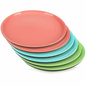 com-four® 6x Platos en colores brillantes - Accesorios para…