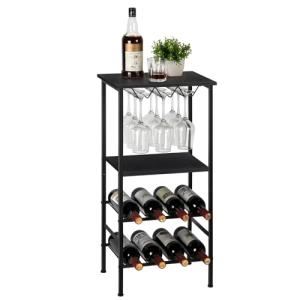smusei Botellero Soporte para 8 Botellas de Vino Estantes d…