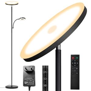 Yikuneng 42W Lámpara de Pie Regulable, LED Lámpara de Pie S…