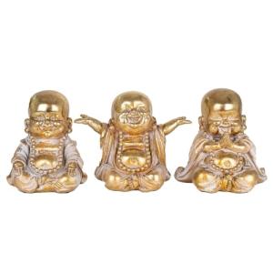 BY SIGRIS Signes Grimalt Figura Monje 3 Unidades Dorado de…