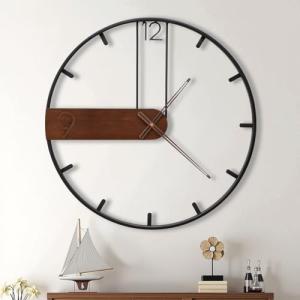 Yumyolk Reloj de Pared, 60 cm silencioso, diseño Minimalist…