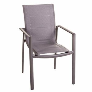 LOLAhome - Silla de jardín Stella apilable de Aluminio y te…