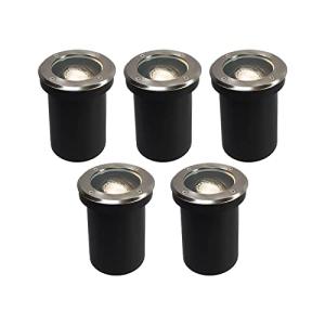 QAZQA Set de 5 focos empotrado suelo moderno acero RVS IP65…