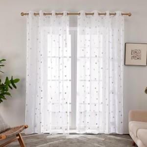 Deconovo Cortinas semitransparentes con Ojales, Cortinas pa…