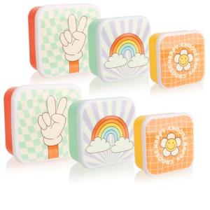 com-four® Juego de 6 recipientes para conservación de alime…