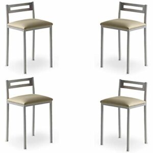 MOMMA HOME Taburetes Altos de Cocina - Pack 4 Taburetes de…