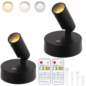Foco LED Inalámbrico, Recargable Iluminación de Suelo Inter…