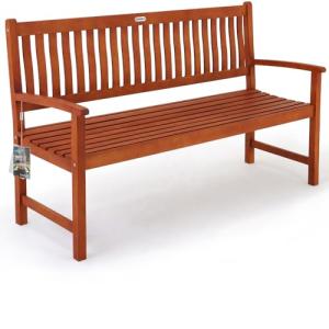 Casaria® Banco de Jardín XL 3 Plazas 152x55x90cm Madera de…