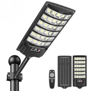 PEAKRO Farolas Solares Exterior, 400W Potente Focos LED Sol…