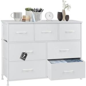 DUMOS Cómoda para Dormitorio con 7 cajones de Tela, Organiz…
