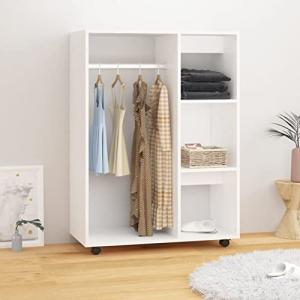Rantry Armario blanco de 80 x 40 x 110 cm, madera de ingeni…