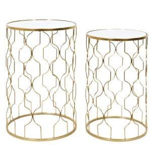 HOME DECO FACTORY, HD0444, Elegante Mesa Gigogne de Cristal…