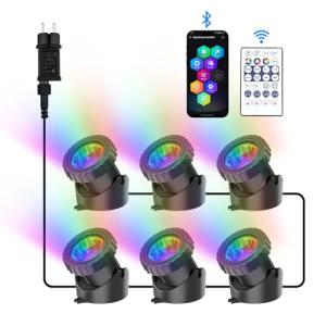 NATPOW Luces para Estanques con Control Remoto, RGB Proyect…