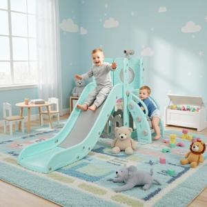 Tobogán Infantil, Tobogán para Niños 4 en 1, Toboganes Inde…