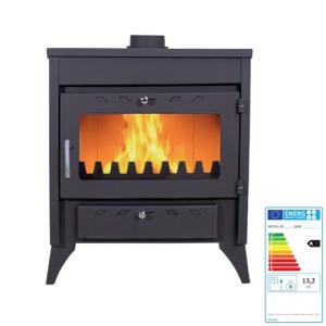 EIDER BIOMASA Estufa de Leña 17,05Kw - Compacta 84x51x66cm…