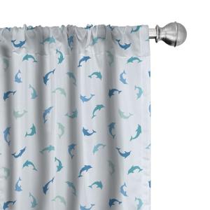 ABAKUHAUS Turquesa Juego de 2 Paños Cortinas, Salto de mamí…