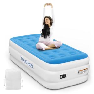 TOUCHXEL Colchón Hinchable Individual con Almohada Elevada,…