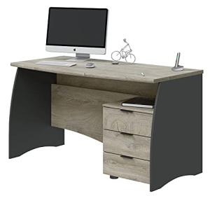 Habitdesign Mesa de Despacho con 3 Cajones, Mesa de Oficina…