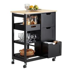SoBuy FKW79-SCH Carro de Almacenamiento Mueble Auxiliar Coc…