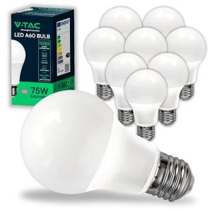 V-TAC 10x Bombillas LED E27, Edison - A60 10,5W (Equivalent…