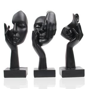 Suerhatcon Estatuas abstractas de 3 piezas para decoración…