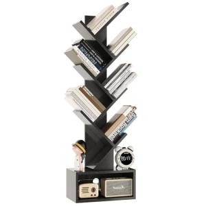 YMYNY Estantería de árbol, Librería Alta de 6 Niveles, Esta…