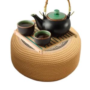 Puf otomano para exteriores, puf tejido y otomano, diseño d…
