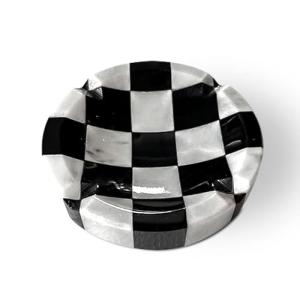 Cenicero de mármol a cuadros blanco negro decoración regalo…