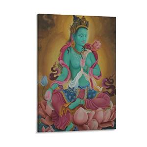 HUADONG Newari Diosa Verde Tara Póster Arte Póster Lienzo P…
