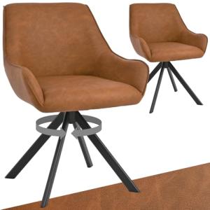 Goeurvant Juego de 2 sillas de comedor giratorias con repos…