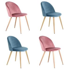 BenyLed Juego de 4 Sillas de Comedor Tapizadas con Respaldo…