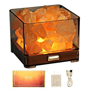HISUNY Lampara de Sal Natural del Himalaya, 0.75kg Lámpara…
