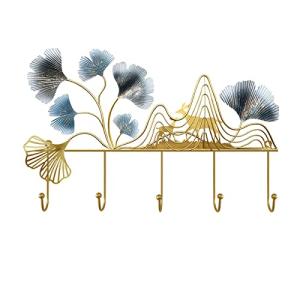 Hojas de ginkgo 3D, decoración de arte de pared de metal, e…