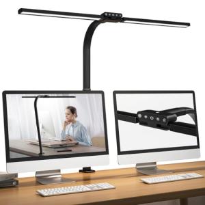 Hapfish Lampara escritorio pinza, 77cm 24W flexo LED escrit…