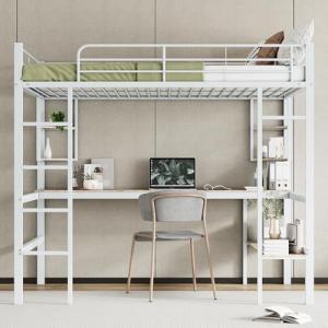 Moimhear Cama alta, 140 x 200 cm, estructura de metal, cama…