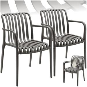 TecTake® Sillas Terraza Exterior Apilables, Plástico Resist…