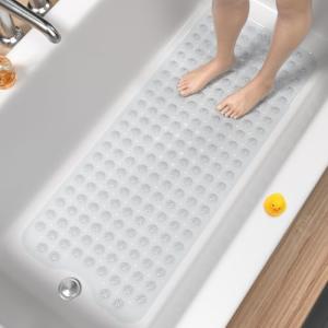 HITSLAM Alfombra de bañera Antideslizante, 101x40cm Extra G…