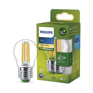 Philips Bombilla LED esférica Philips Eficiente, Casquillo…