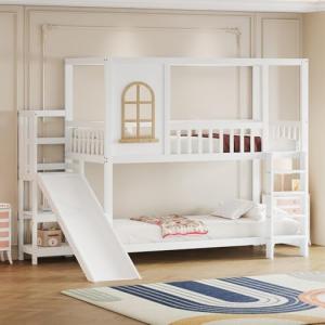 Peiaw Litera Infantil,Cama Infantil de 90 x 200 cm,Cama Dob…