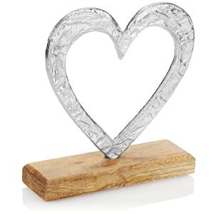com-four® Soporte decorativo de corazón - Corazón de metal…