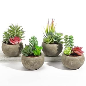 Vasemouh Plantas Artificiales Decorativas, 4pcs Pequeñas Pl…